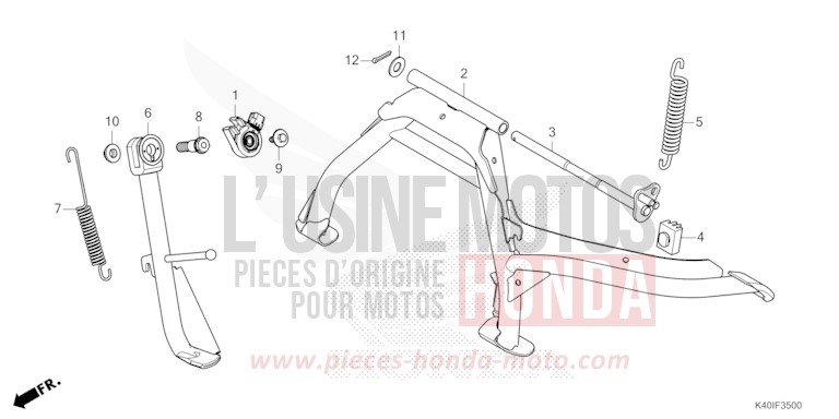 STAND for Forza 125 MAT CARNELIAN RED METALLIC (R384) from 2022
